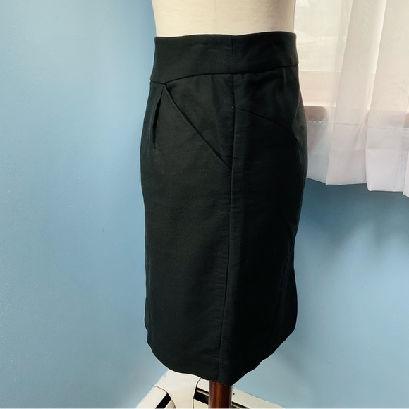 J. Crew Black Cotton The Pencil Skirt - Picture 7 of 8